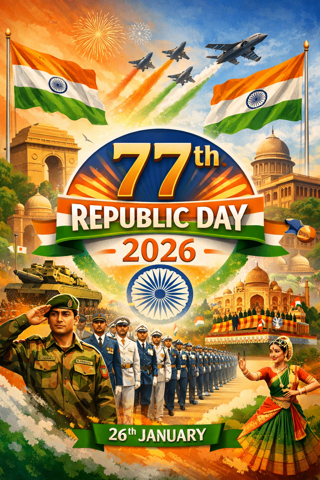77th Republic Day 2026: Date, History & Significance of India’s Republic Day
